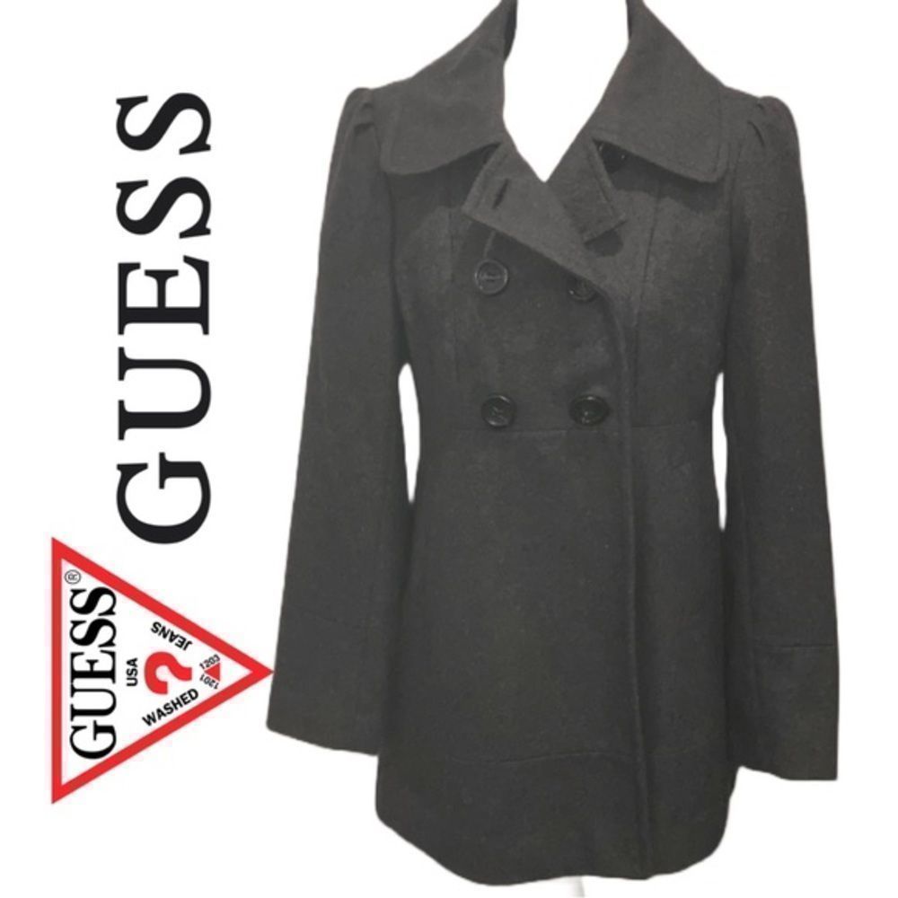 Guess Women’s Gray Wool Blend Coat - Size L